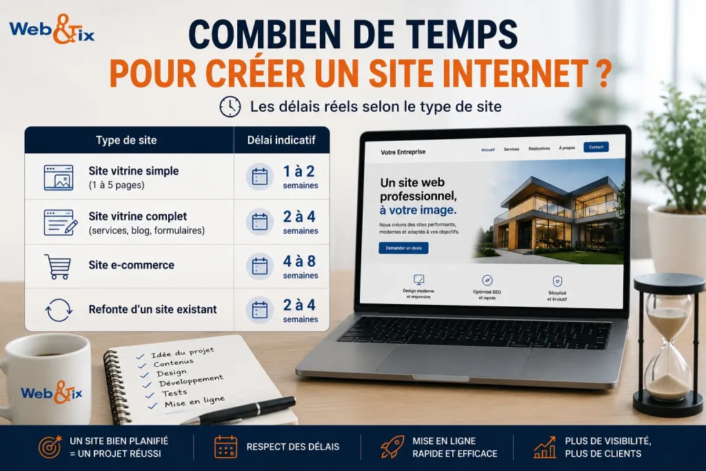 Combien de temps pour créer un site internet ?