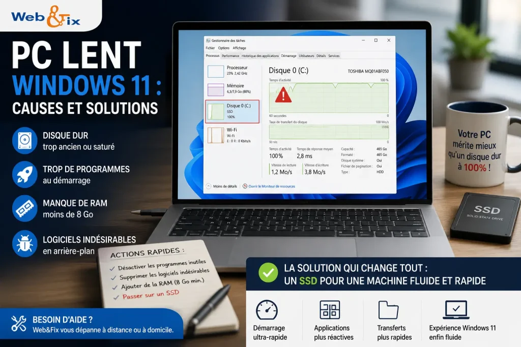 PC lent Windows 11 : causes et solutions