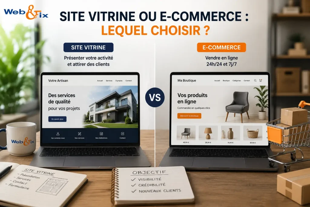 Site vitrine ou e-commerce : lequel choisir ?