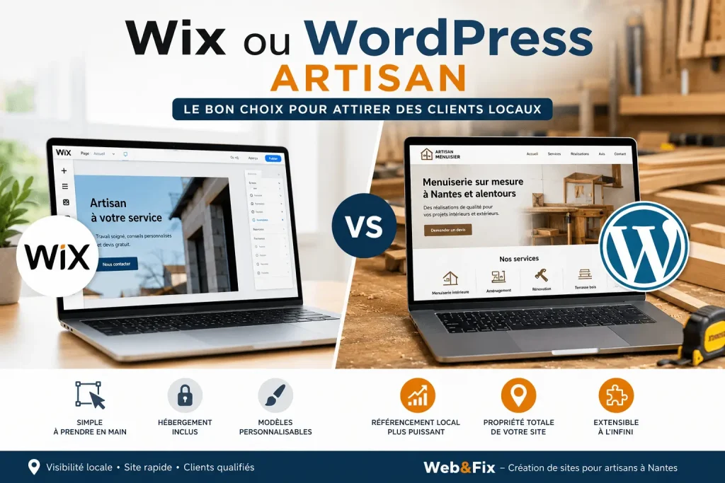 Wix ou wordpress artisan
